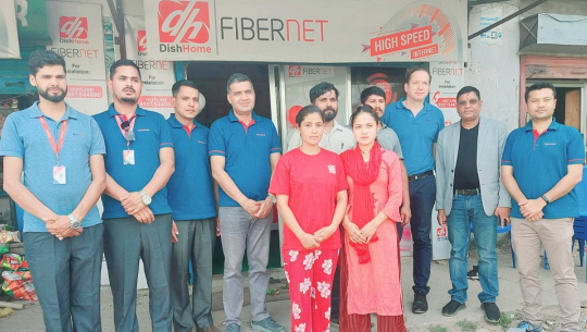 महेन्द्रनगरमा डिशहोम फाइबरनेटको शोरुम
