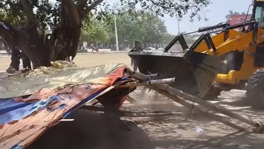 Dozer campaign launched in Tikapur to remove encroachments on government land