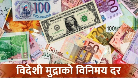यस्तो छ आजका लागि तय भएको  विदेशी मुद्राको विनिमयदर