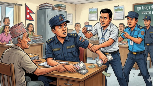 घुस लिँदालिँदै पक्राउ परे प्रहरी नायब निरीक्षक