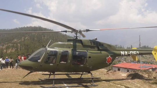 अछामबाट सुत्केरी र शिशुको हेलिकोप्टरमार्फत उद्धार