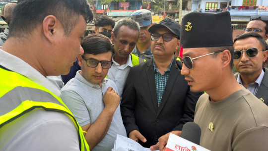 गृहमन्त्री गुरुङद्वारा नारायणगढ–बुटवल सडक खण्ड अनुगमन