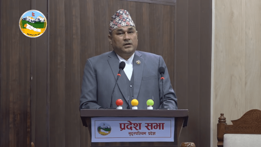 सुदूरपश्चिमका मुख्यमन्त्री शाह विश्वासको मत लिदै