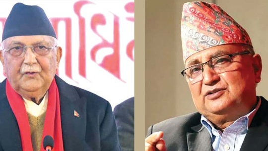 एमाले अध्यक्षमा ओली र पोखरेलको उम्मेदवारी दर्ता