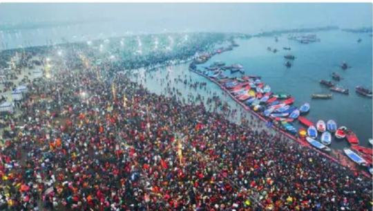 महा कुम्भः मकर सङ्क्रान्तिमा बिहान १०ः३० बजेसम्म एक करोड ३८ लाख भक्तजनले गरे सङ्गममा स्नान
