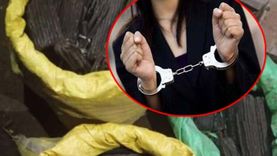 कञ्चनपुरकी एक महिला दुई किलो चरेशसहित पक्राउ