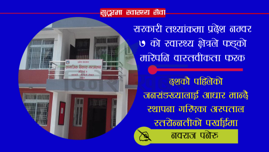 प्रदेश ७ मा स्वास्थ्य सेवाका लागि परनिर्भरता बढ्दो