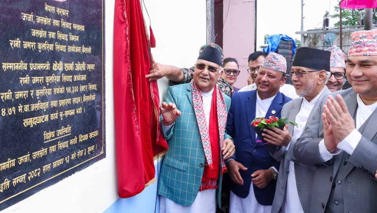 प्रधानमन्त्रीद्वारा रानी जमरा र कुलरिया सिँचाइ आयोजनाको उद्घाटन