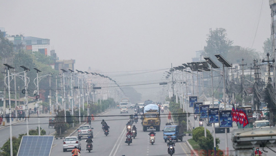 काठमाडौँमा प्रदूषण बढ्यो, मास्क लगाउन आग्रह 