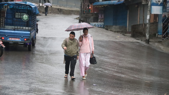 पश्चिमी न्यून चापीय रेखाको प्रभावः देशका विभिन्न भागमा वर्षा हुने