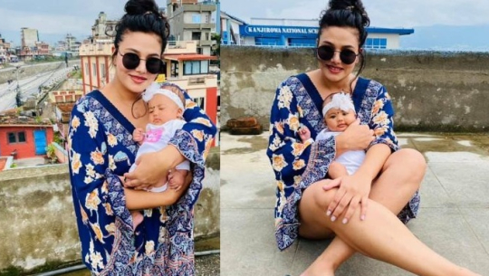 अभिनेत्री रक्षा श्रेष्ठ बनिन् आमा, २ महिनापछि सार्वजनिक गरिन् छोरी