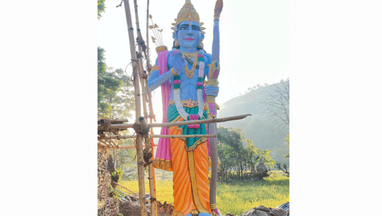 चन्दा सङ्कलन गरी पन्ज्युनयाँमा २१ फिट अग्लो राममूर्ति निर्माण