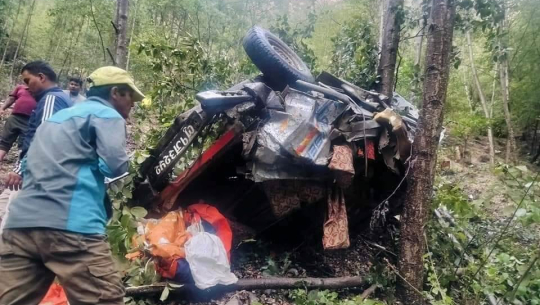 रोल्पामा जिप दुर्घटना हुँदा सात जनाको मृत्यु 