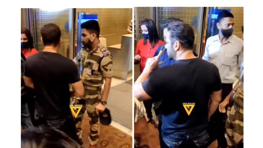 सलमानलाई विमानस्थलमा सुरक्षाकर्मीका जवानले रोके (भिडिओ सहित)