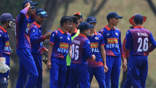 नेपालले दियो यूएईलाई २८१ रनको लक्ष्य