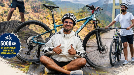 धनगढीका युवा हिमाल देसराज पाण्डेयद्वारा १ वर्षमा ५,००० किमि साइकल यात्रा सम्पन्न