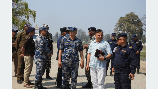 प्रदेश निर्वाचन सुरक्षा समितिद्वारा सीमा र मतदानस्थलको  निरीक्षण