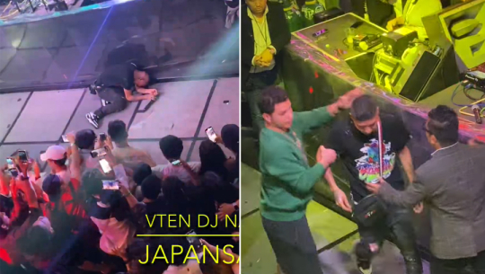 कन्सर्टमा र्‍यापर भिटेनको हर्कतः बोतलले आफ्नै टाउकोमा हिर्काए, मञ्चमै ढले