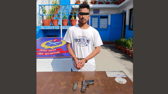अवैध पेस्तोलसहित सेनाका सिपाही पक्राउ